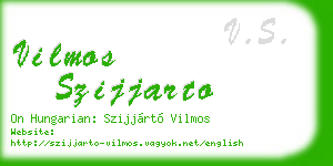 vilmos szijjarto business card